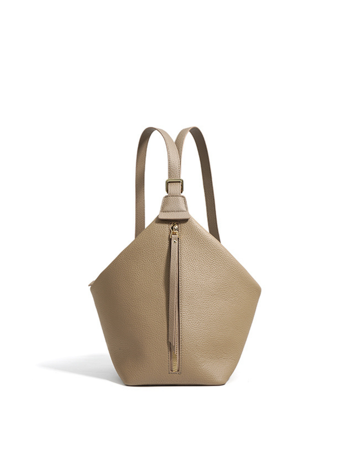 Bob Oré Verto slouchy bucket leather bag apricot brown convertible shoulder crossbody backpack