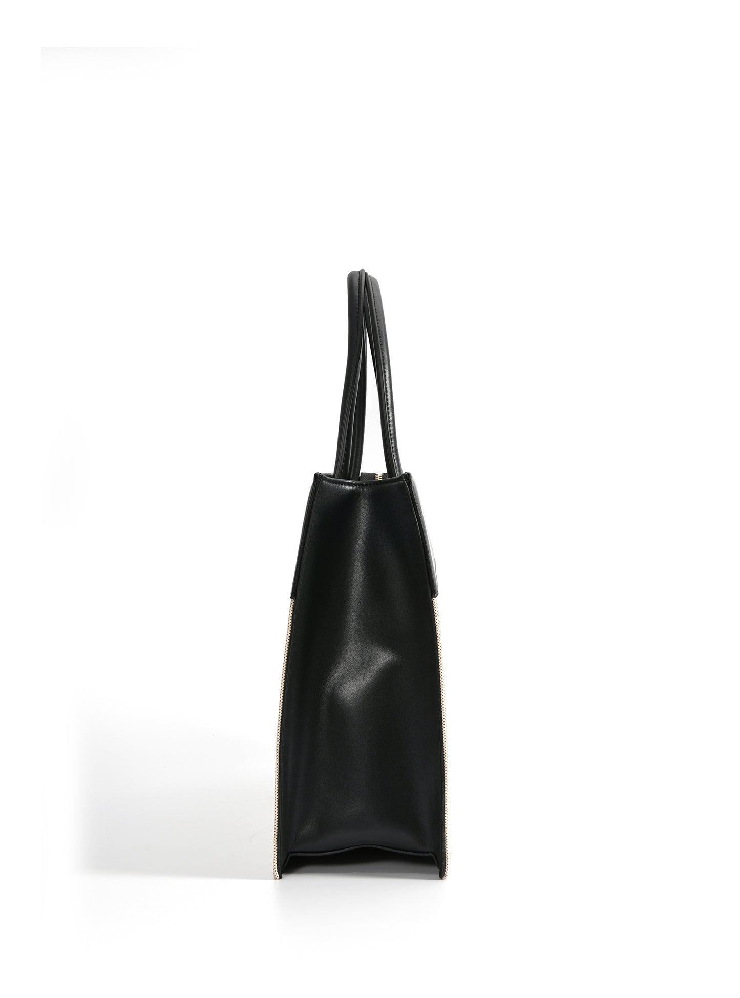Victoria Tote Leather Canvas Combo Bag, Black
