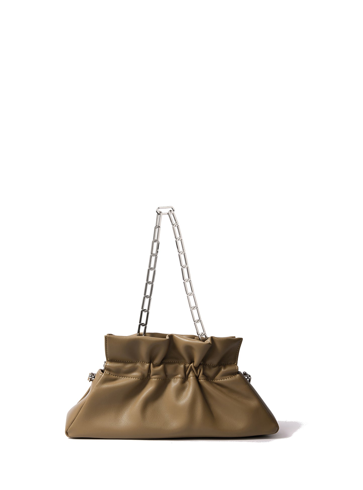 Mila Bag in Smooth Leather, Mustard Green