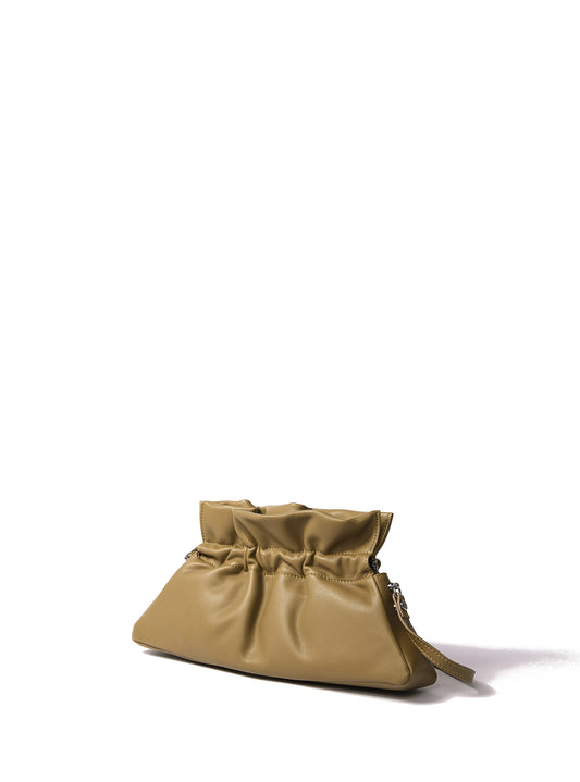 Mila Bag in Smooth Leather, Mustard Green