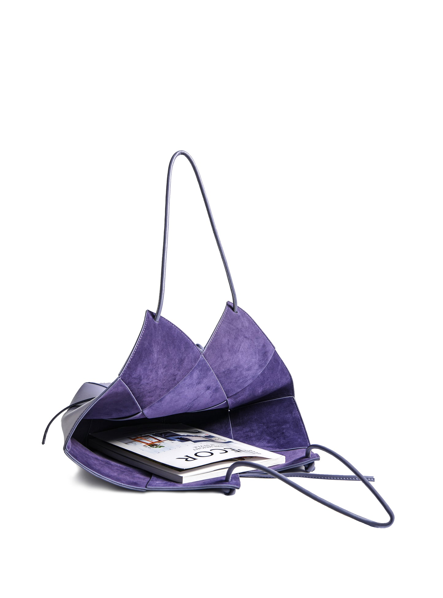 Taylor Contexture Leather Bag, Taro Purple