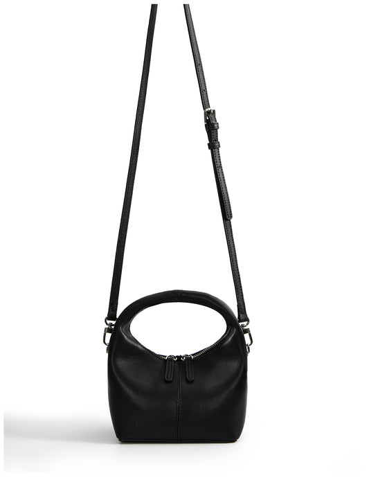 Rebecca Small Cutie Leather Bag, Black